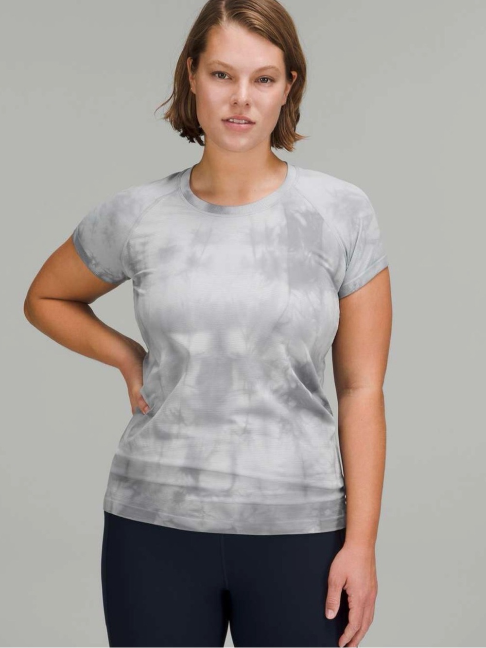 Swiftly tech short sleeve 2.0 marbled grey
